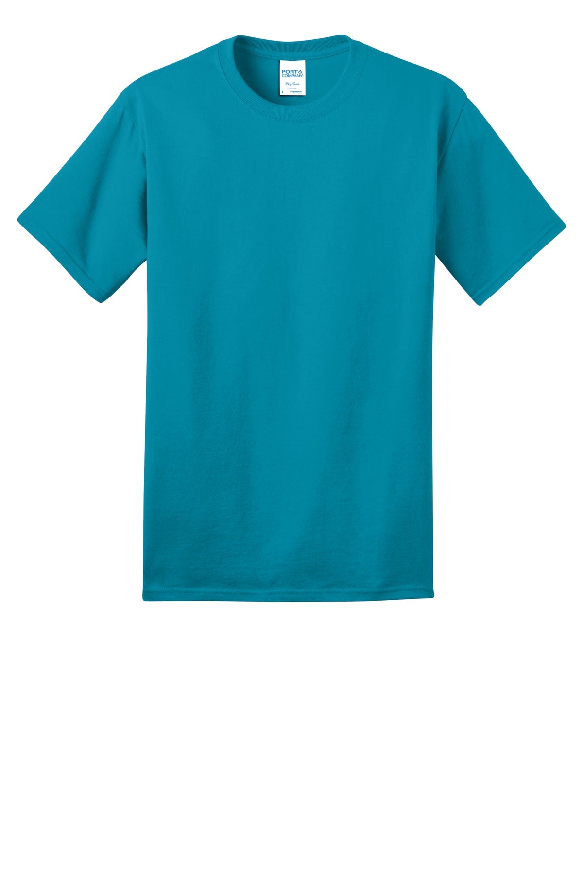 Custom Embroidered Port & Co T-Shirts  in Turquoise