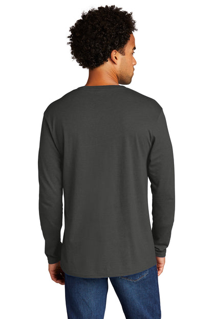 Custom Embroidered Port & Company Tri-Blend Long Sleeve Tee. PC330LS,Coal Grey
