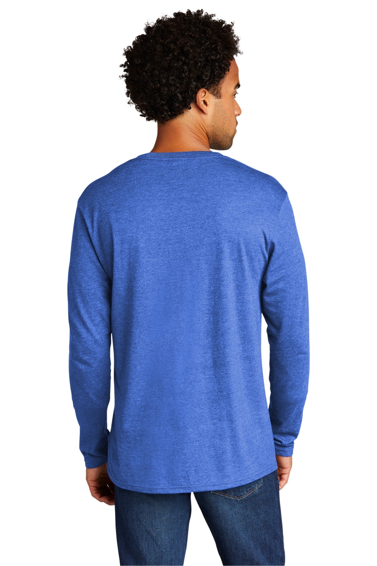 Custom Embroidered Port & Company Tri-Blend Long Sleeve Tee. PC330LS,Heather Royal