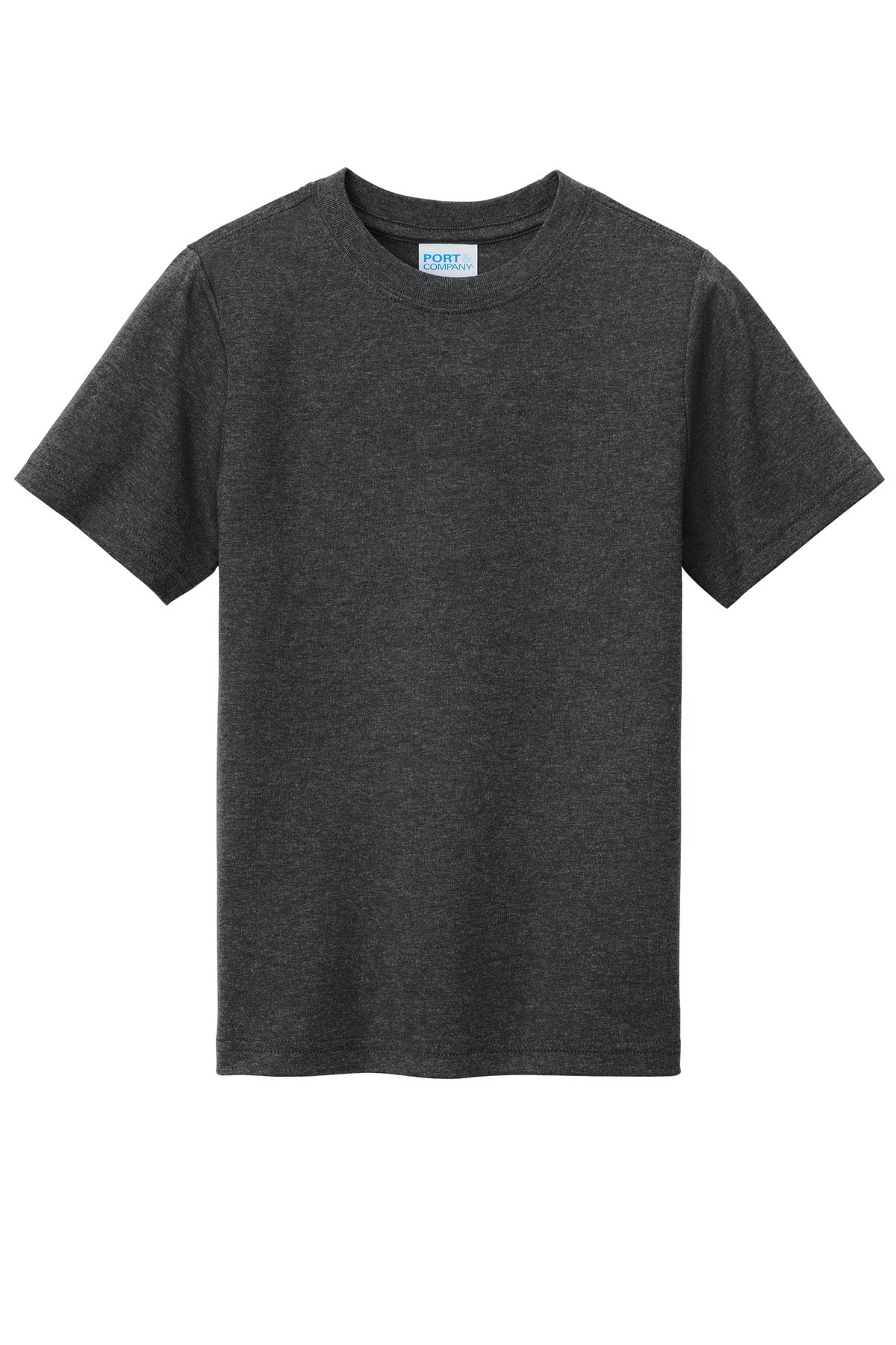 Custom Embroidered Port & Co T-Shirts  in Black Heather