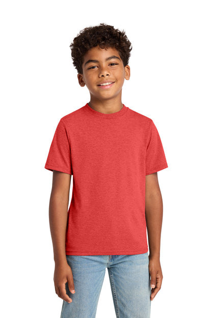 Custom Embroidered Port & Co T-Shirts  in Bright Red Heather