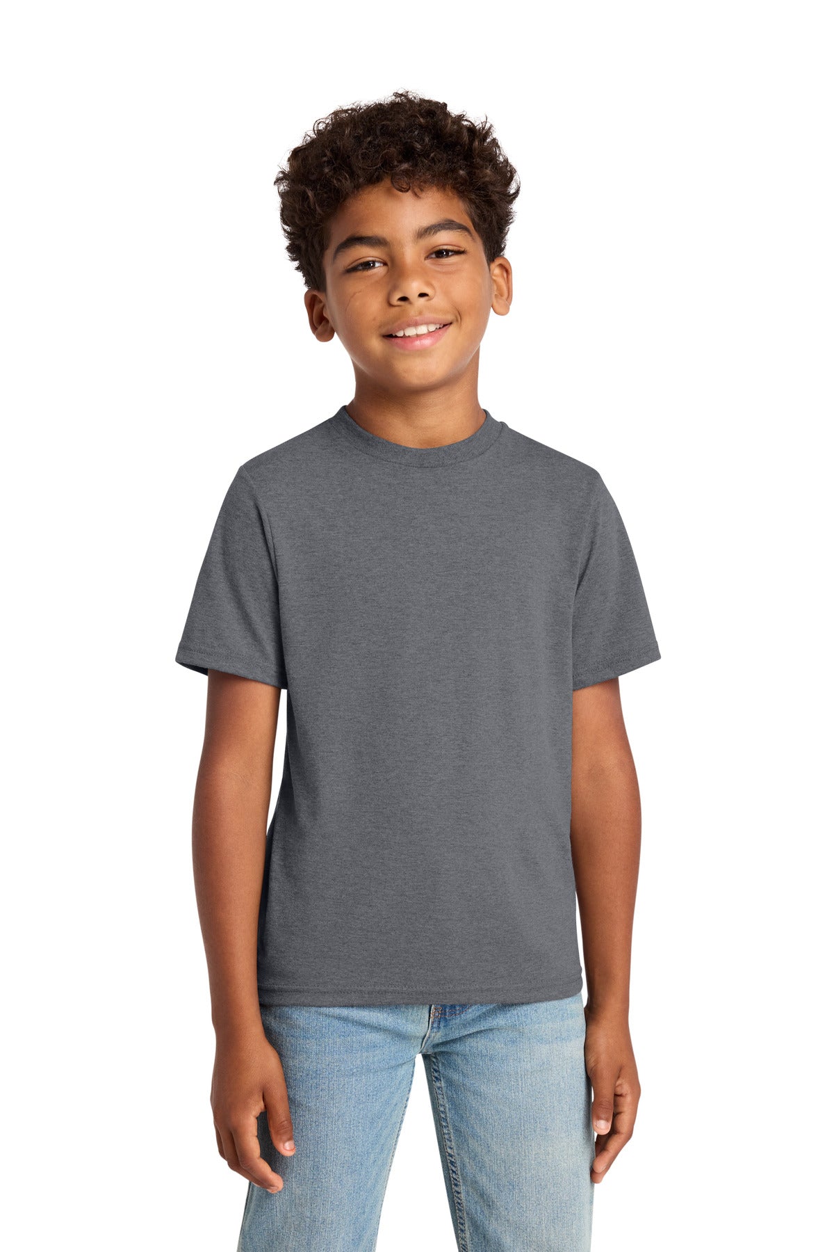 Custom Embroidered Port & Co T-Shirts  in Graphite Heather