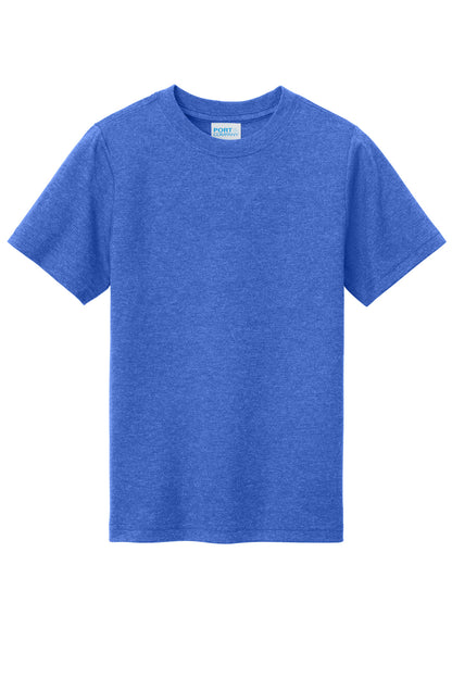 Custom Embroidered Port & Co T-Shirts  in Heather Royal
