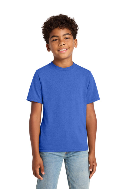 Custom Embroidered Port & Co T-Shirts  in Heather Royal