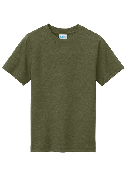 Custom Embroidered Port & Co T-Shirts  in Military Green Heather