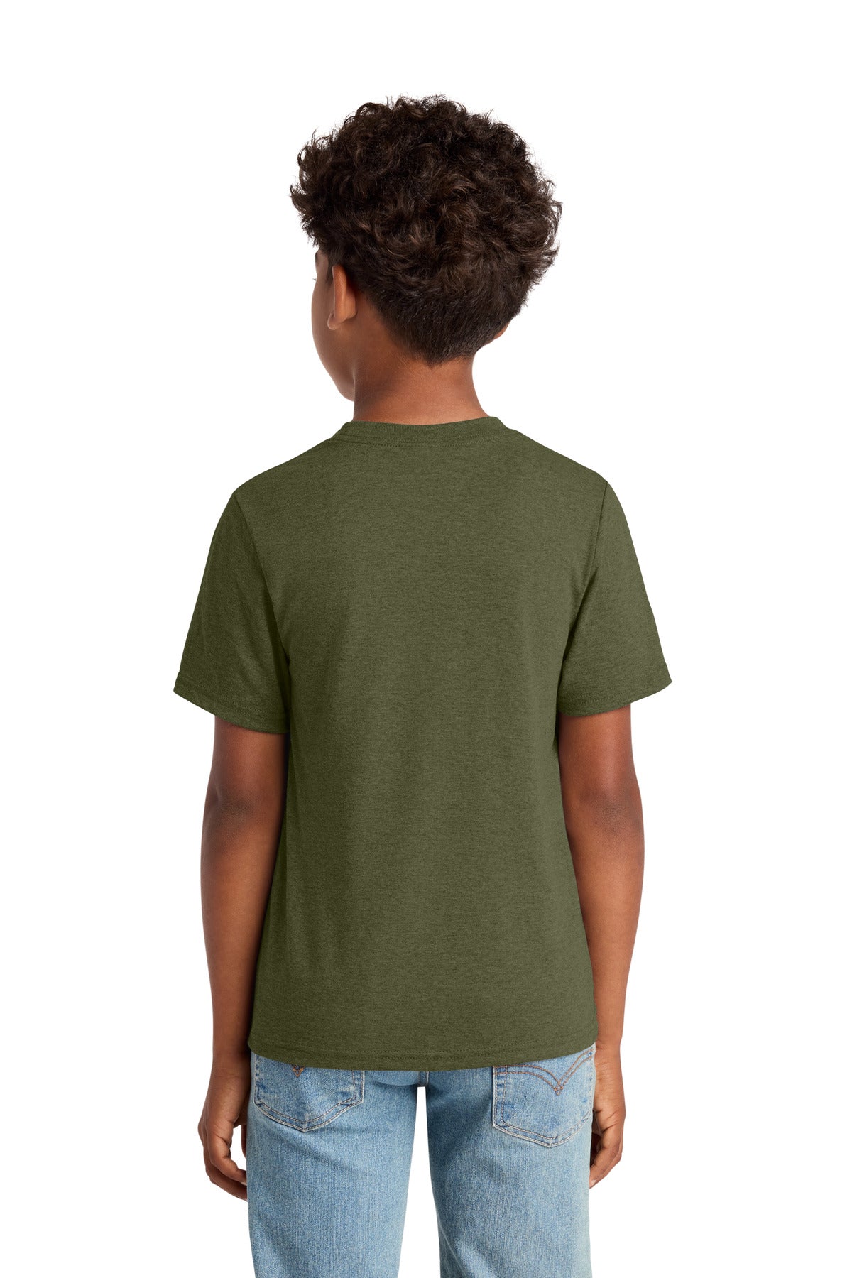Custom Embroidered Port & Co T-Shirts  in Military Green Heather