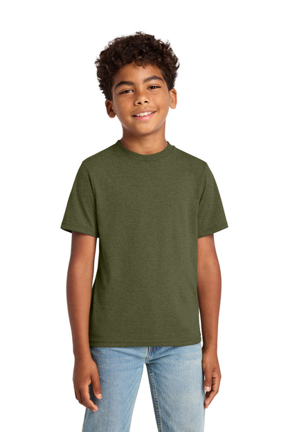 Custom Embroidered Port & Co T-Shirts  in Military Green Heather