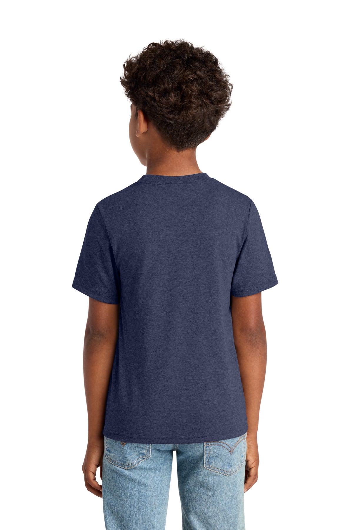 Custom Embroidered Port & Co T-Shirts  in Team Navy Heather