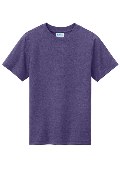 Custom Embroidered Port & Co T-Shirts  in Team Purple Heather