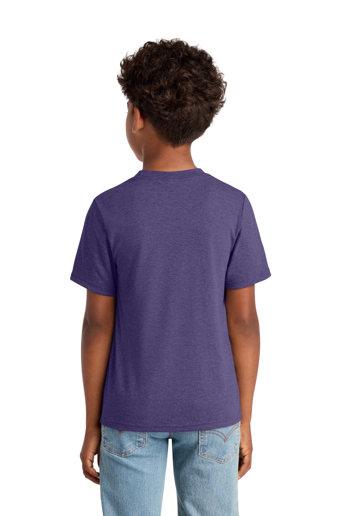 Custom Embroidered Port & Co T-Shirts  in Team Purple Heather