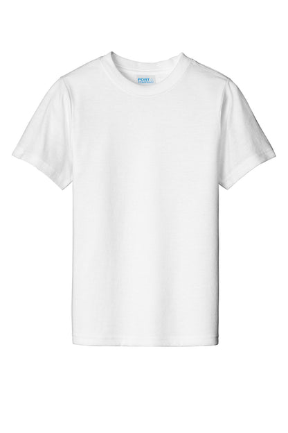 Custom Embroidered Port & Co T-Shirts  in White
