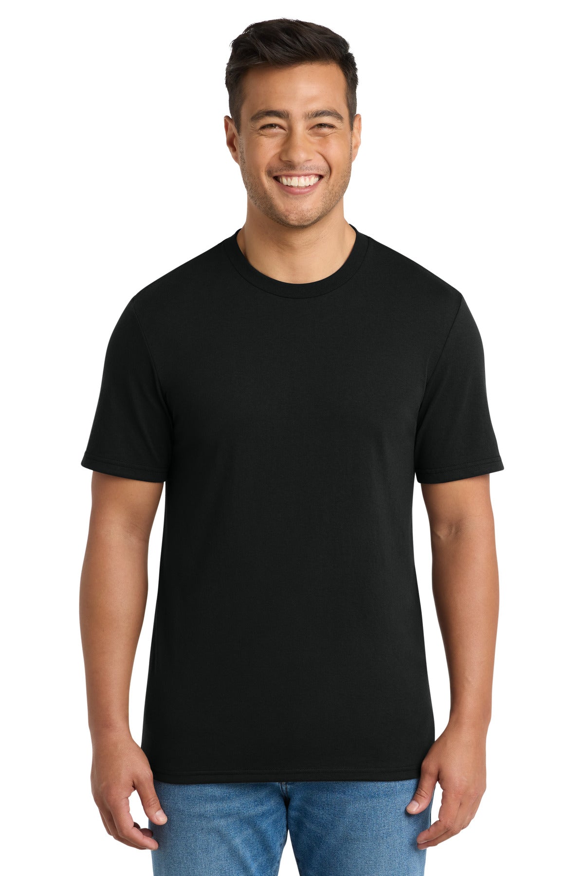 Custom Embroidered Port & Co T-Shirts  in Black