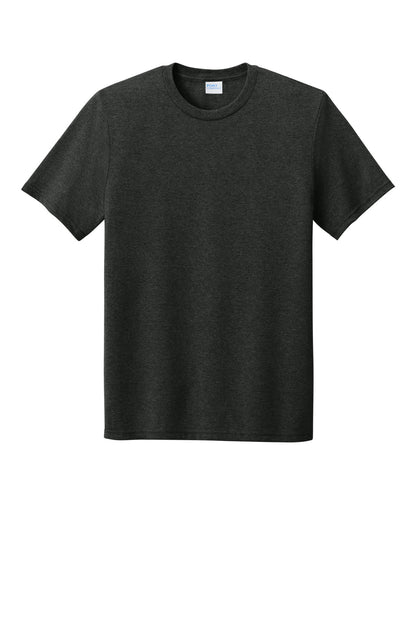 Custom Embroidered Port & Co T-Shirts  in Black Heather