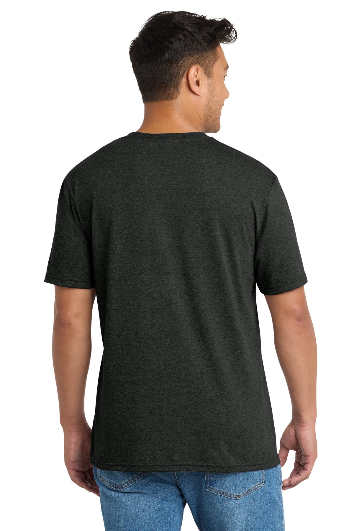 Custom Embroidered Port & Co T-Shirts  in Black Heather