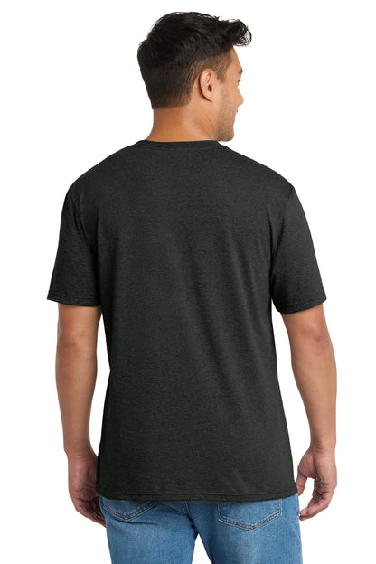 Custom Embroidered Port & Co T-Shirts  in Black Heather