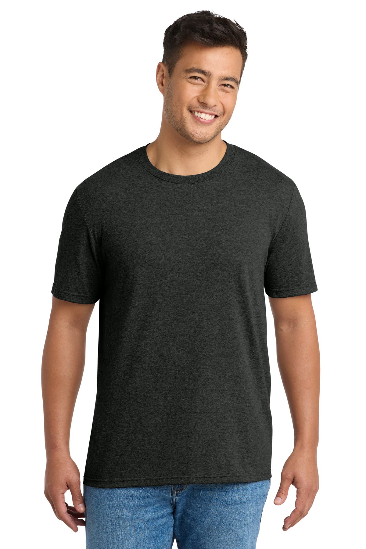 Custom Embroidered Port & Co T-Shirts  in Black Heather