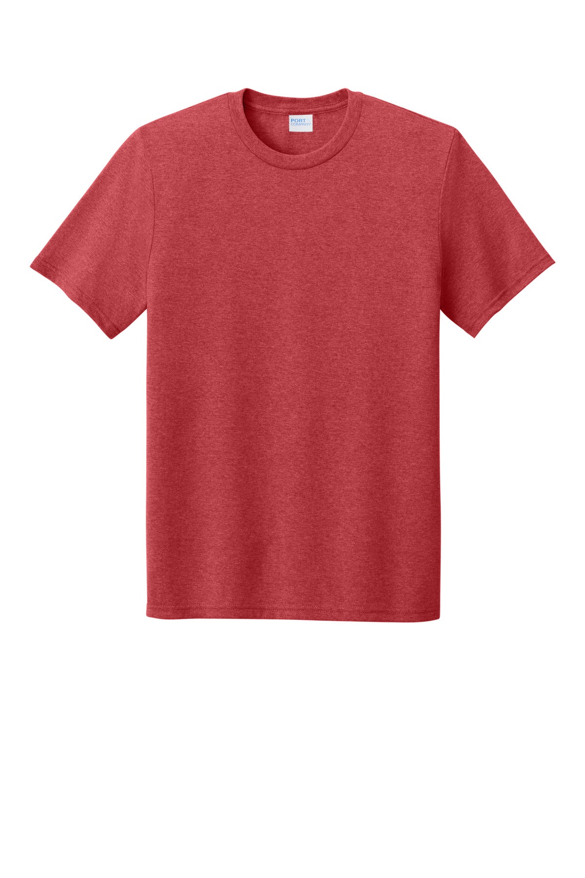 Custom Embroidered Port & Co T-Shirts  in Bright Red Heather