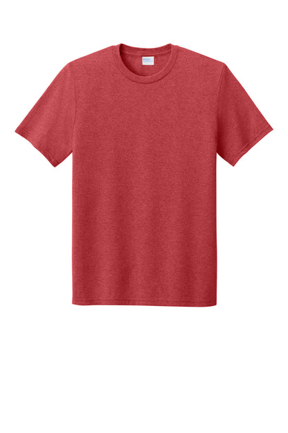 Custom Embroidered Port & Co T-Shirts  in Bright Red Heather