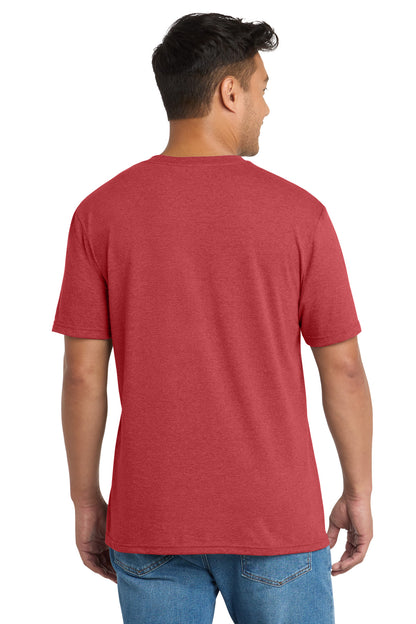 Custom Embroidered Port & Co T-Shirts  in Bright Red Heather