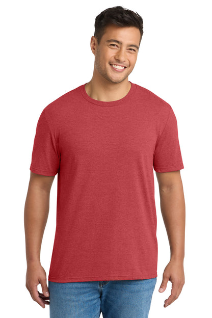 Custom Embroidered Port & Co T-Shirts  in Bright Red Heather