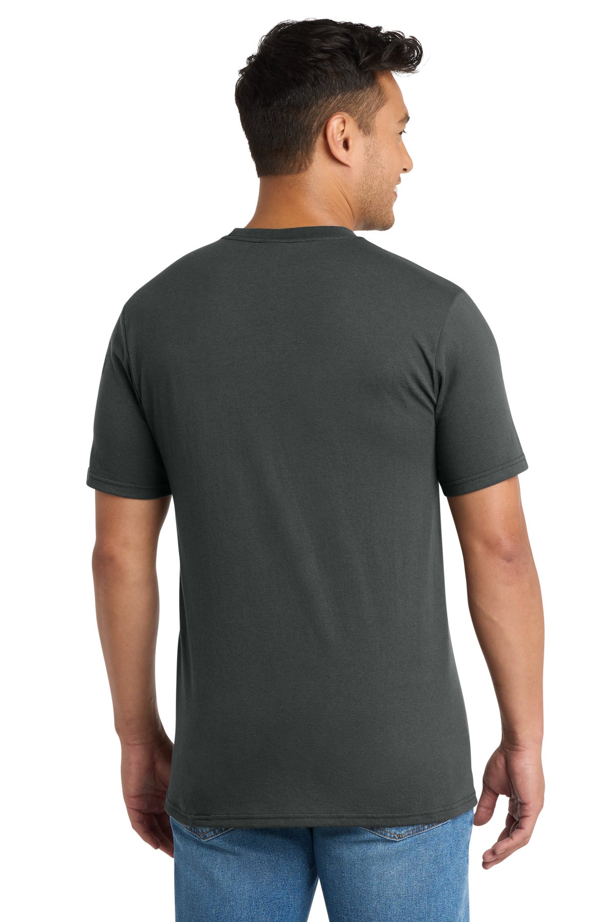 Custom Embroidered Port & Co T-Shirts  in Coal Grey