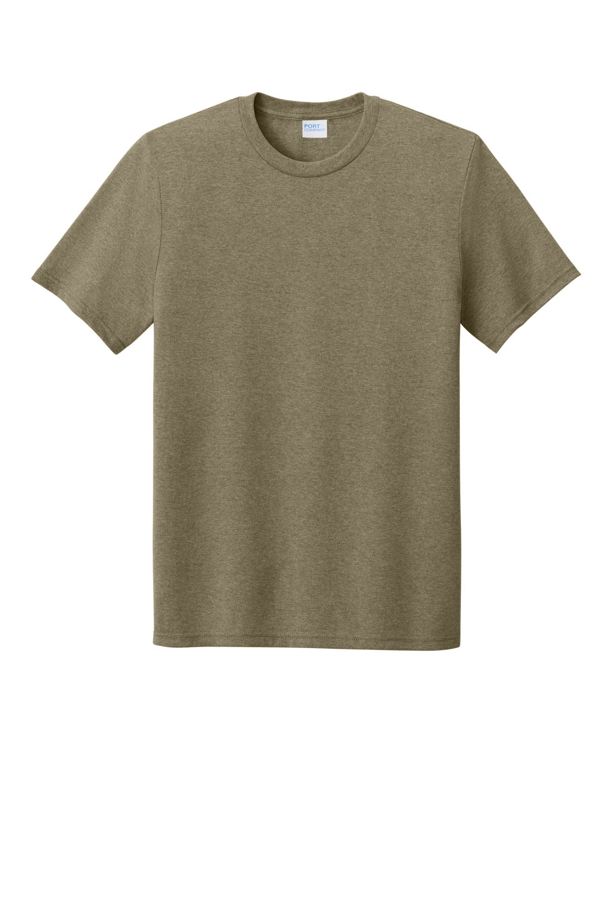 Custom Embroidered Port & Co T-Shirts  in Coyote Brown Heather