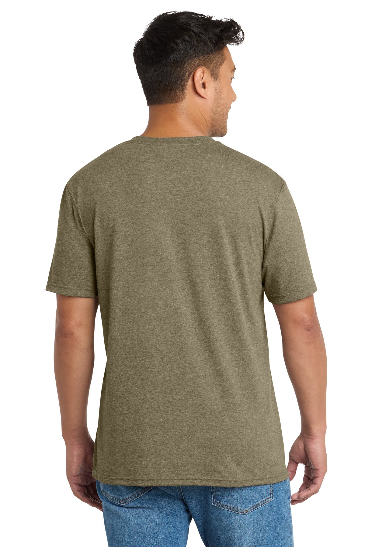 Custom Embroidered Port & Co T-Shirts  in Coyote Brown Heather