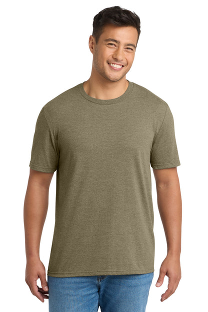 Custom Embroidered Port & Co T-Shirts  in Coyote Brown Heather