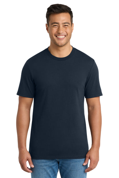 Custom Embroidered Port & Co T-Shirts  in Deep Navy