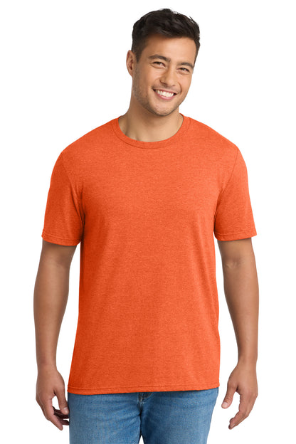 Custom Embroidered Port & Co T-Shirts  in Deep Orange Heather