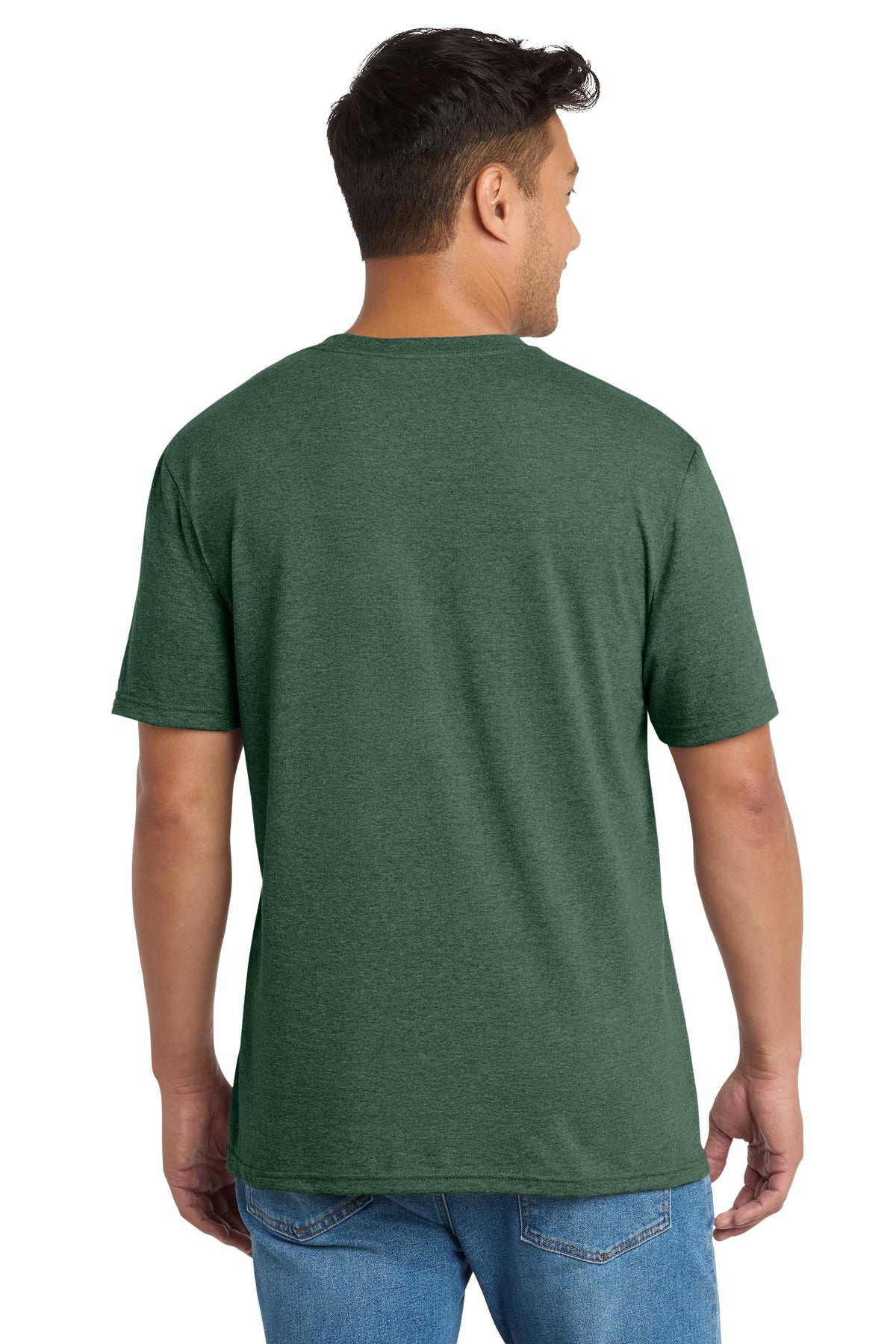 Custom Embroidered Port & Co T-Shirts  in Forest Green Heather