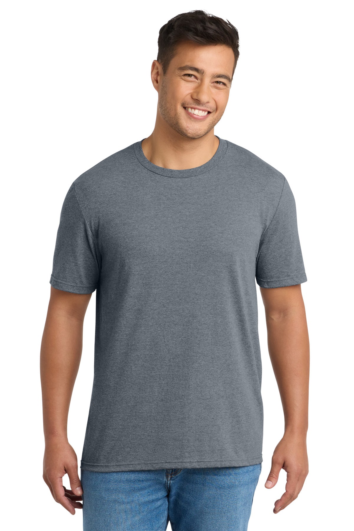 Custom Embroidered Port & Co T-Shirts  in Graphite Heather