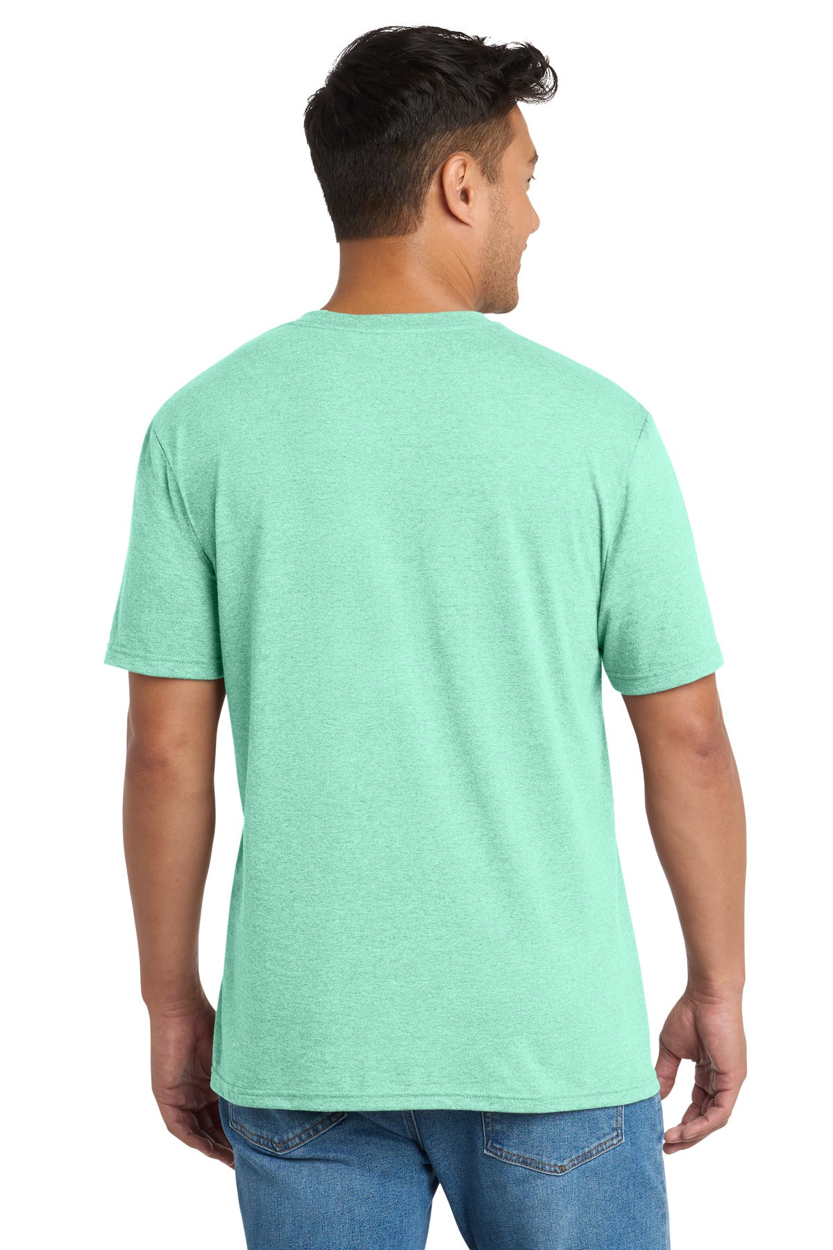 Custom Embroidered Port & Co T-Shirts  in Heather Jadeite