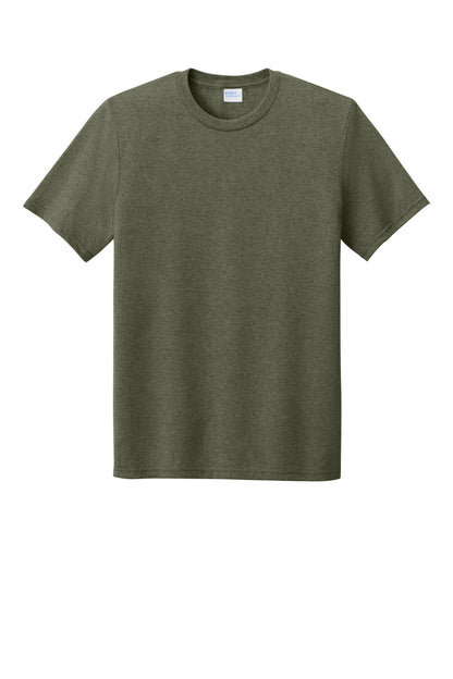 Custom Embroidered Port & Co T-Shirts  in Military Green Heather