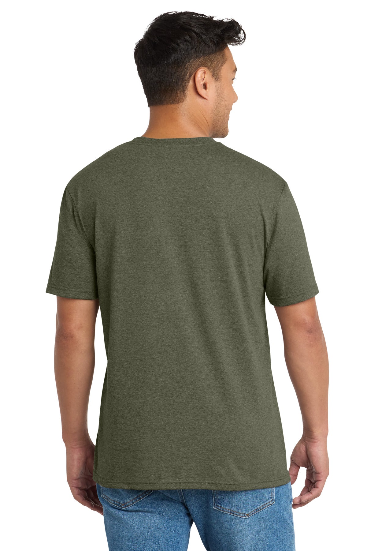 Custom Embroidered Port & Co T-Shirts  in Military Green Heather