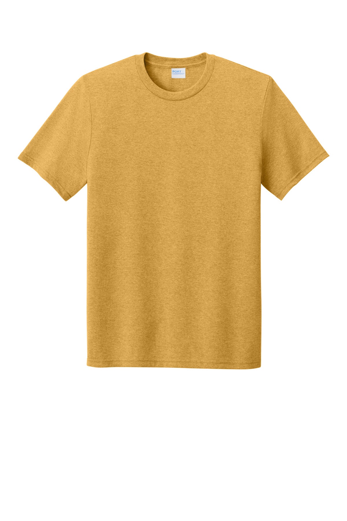 Custom Embroidered Port & Co T-Shirts  in Ochre Yellow Heather