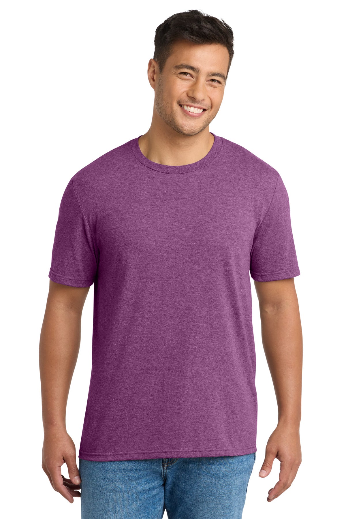 Custom Embroidered Port & Co T-Shirts  in Raspberry Heather