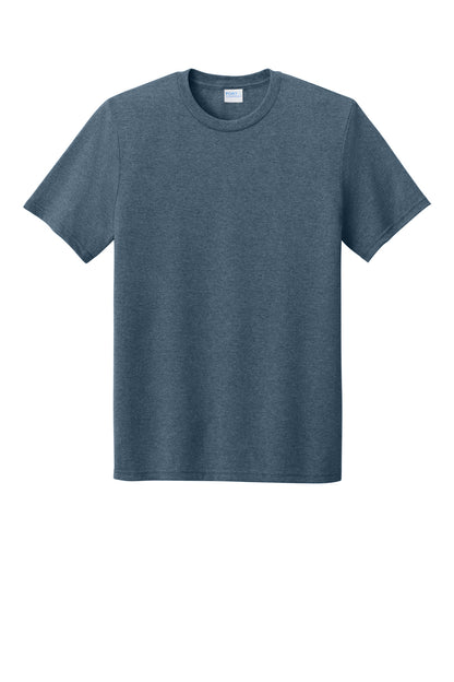 Custom Embroidered Port & Co T-Shirts  in Steel Blue Heather