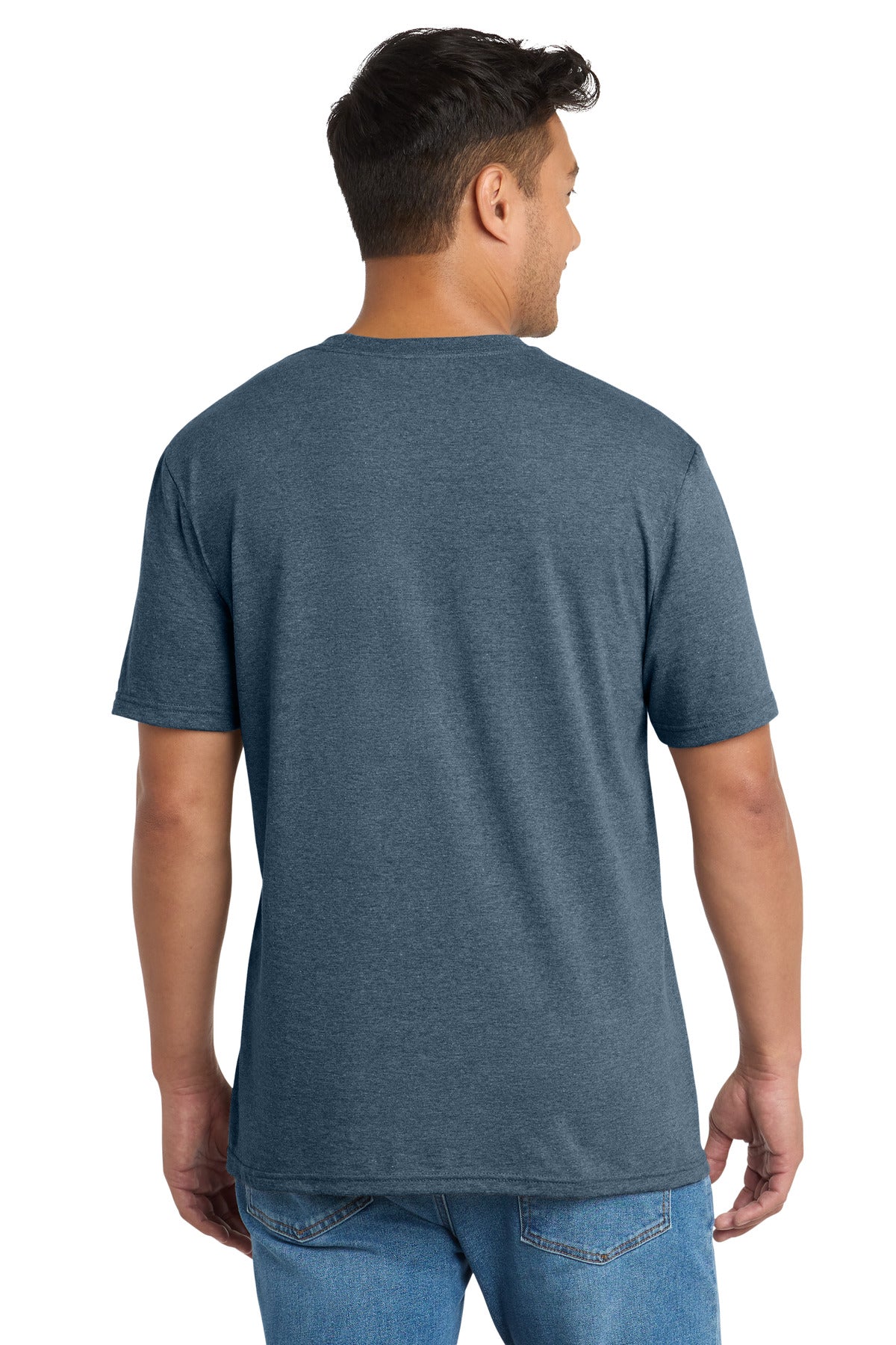 Custom Embroidered Port & Co T-Shirts  in Steel Blue Heather
