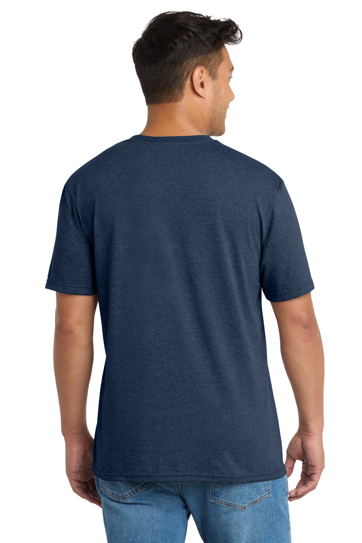 Custom Embroidered Port & Co T-Shirts  in Team Navy Heather