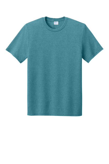 Custom Embroidered Port & Co T-Shirts  in Vivid Teal Heather