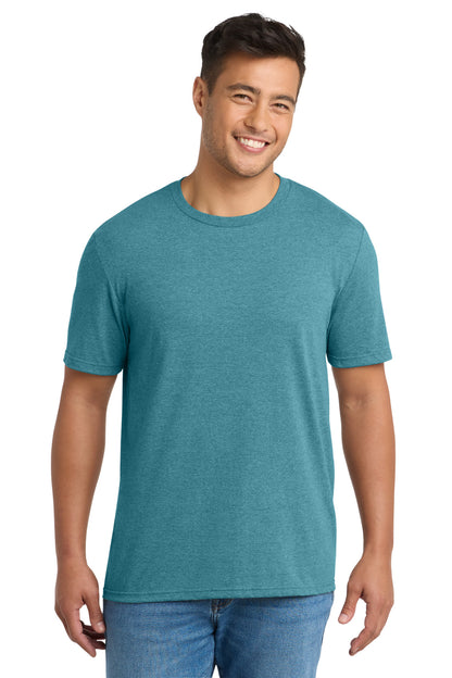 Custom Embroidered Port & Co T-Shirts  in Vivid Teal Heather