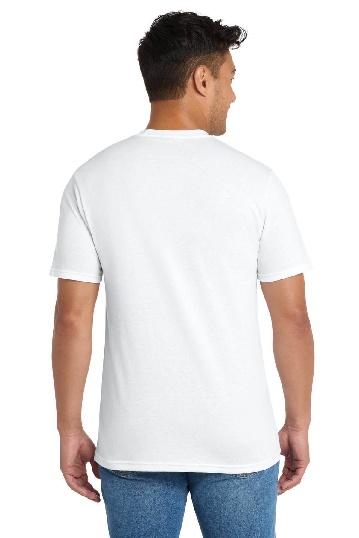 Custom Embroidered Port & Co T-Shirts  in White
