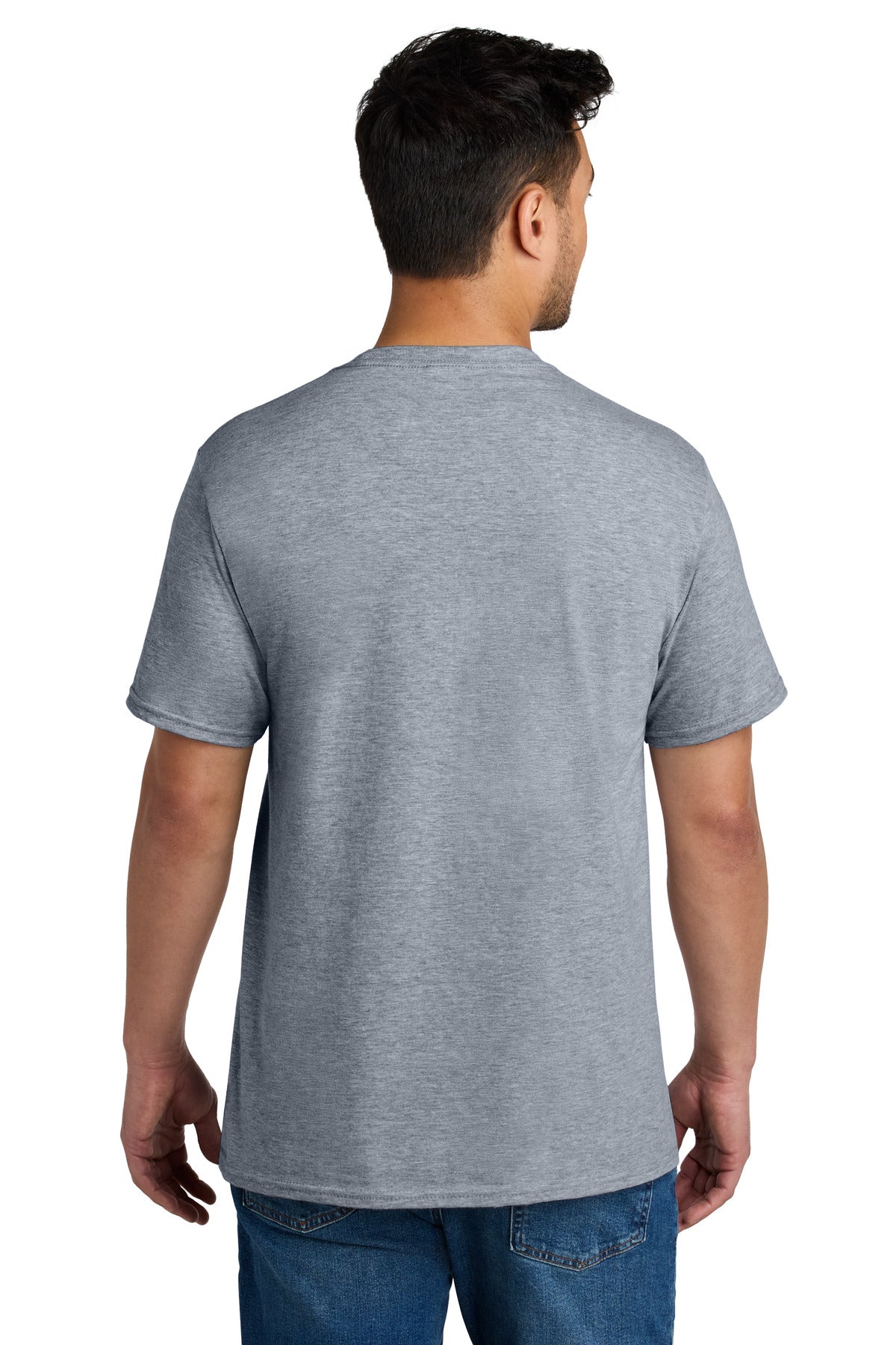 Custom Embroidered Port & Co T-Shirts  in Athletic Heather