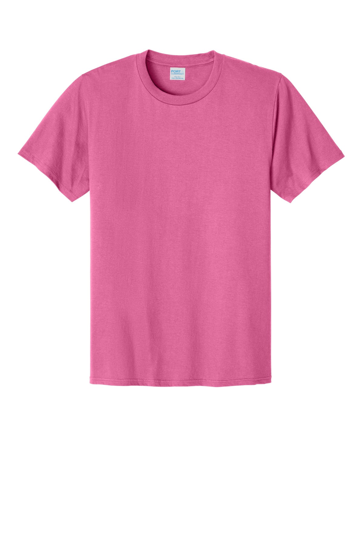 Custom Embroidered Port & Co T-Shirts  in Awareness Pink