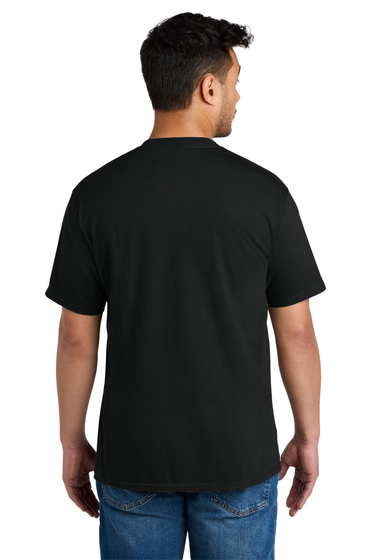 Custom Embroidered Port & Co T-Shirts  in Black
