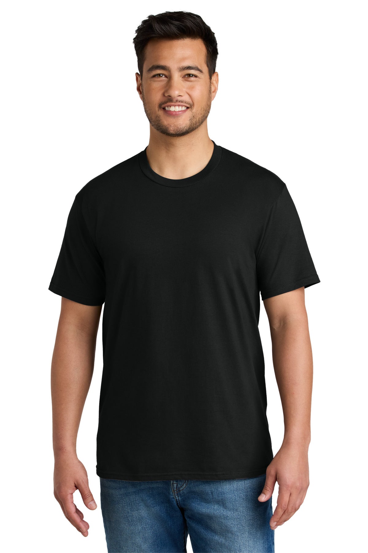 Custom Embroidered Port & Co T-Shirts  in Black