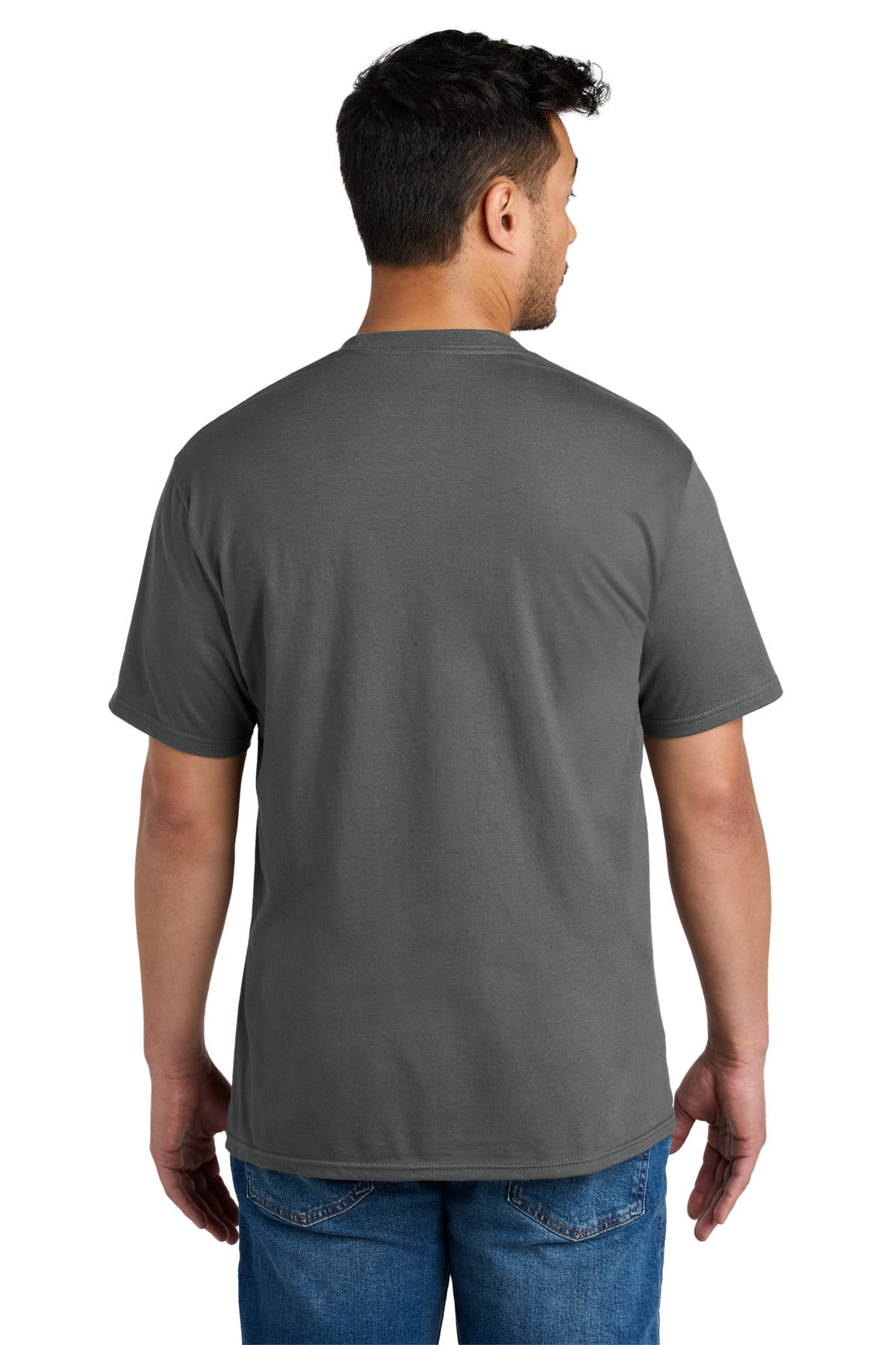 Custom Embroidered Port & Co T-Shirts  in Charcoal