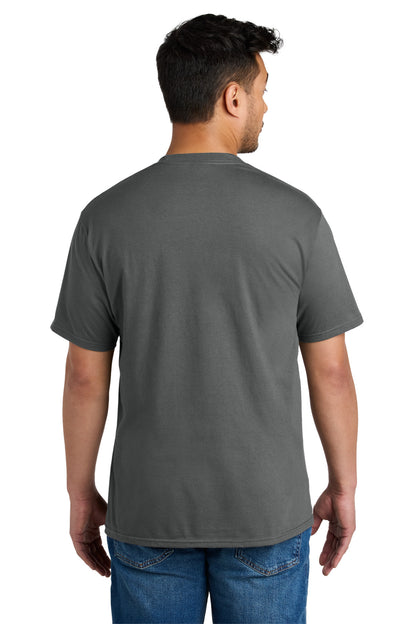 Custom Embroidered Port & Co T-Shirts  in Charcoal