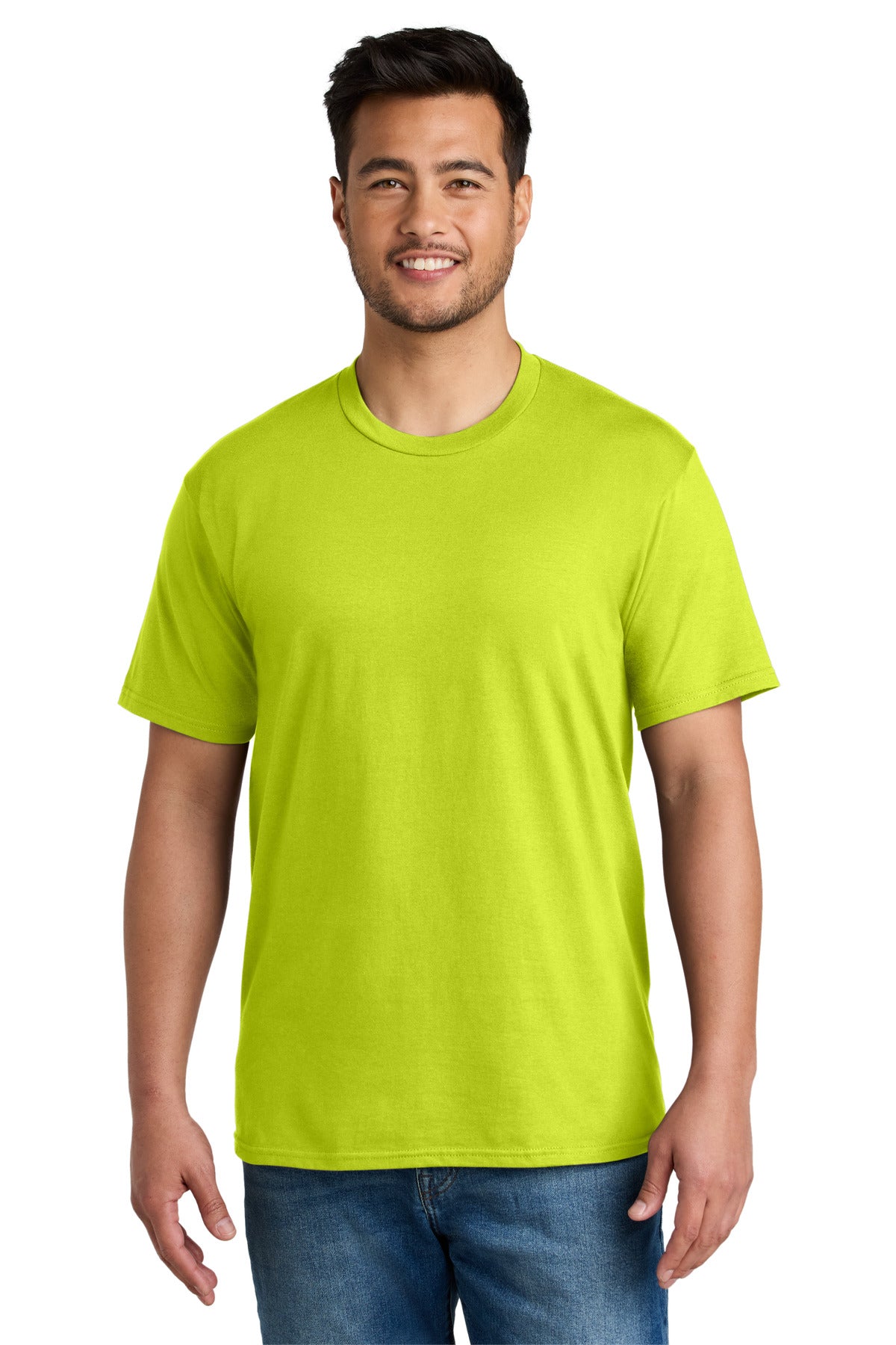 Custom Embroidered Port & Co T-Shirts  in Charge Green